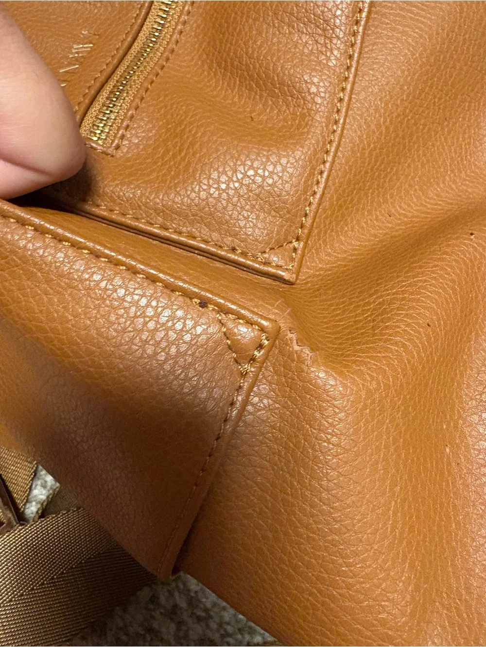 Fawn Design Caramel Brown Leather Shoulder Bag